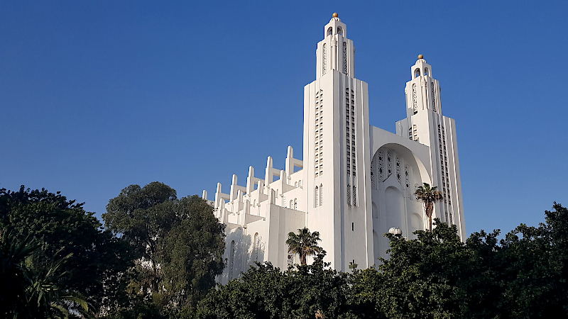 Kathedrale Casablanca in Weiß