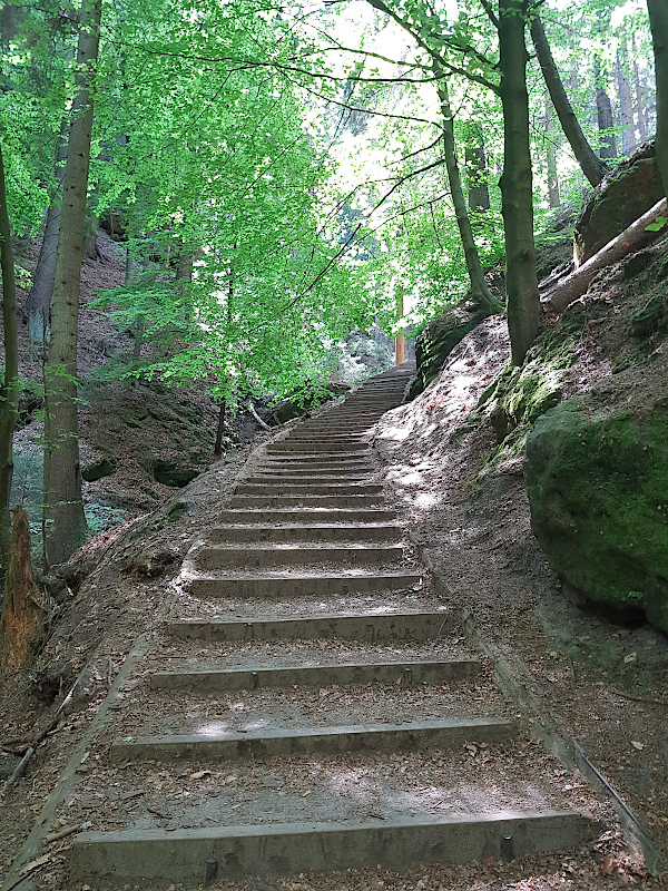 Treppe zu den Schwedenlöchern