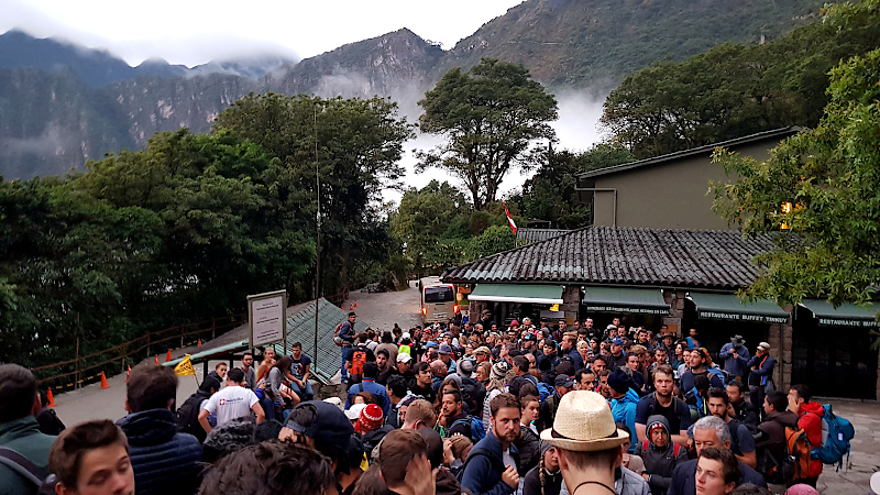 Machu Picchu Eingang Andrang
