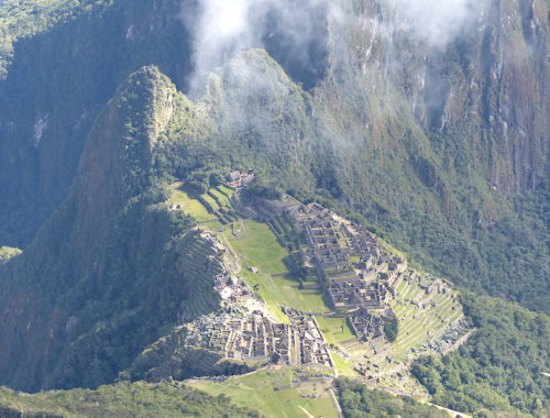 Mach Picchu vom Gipfel des Montana